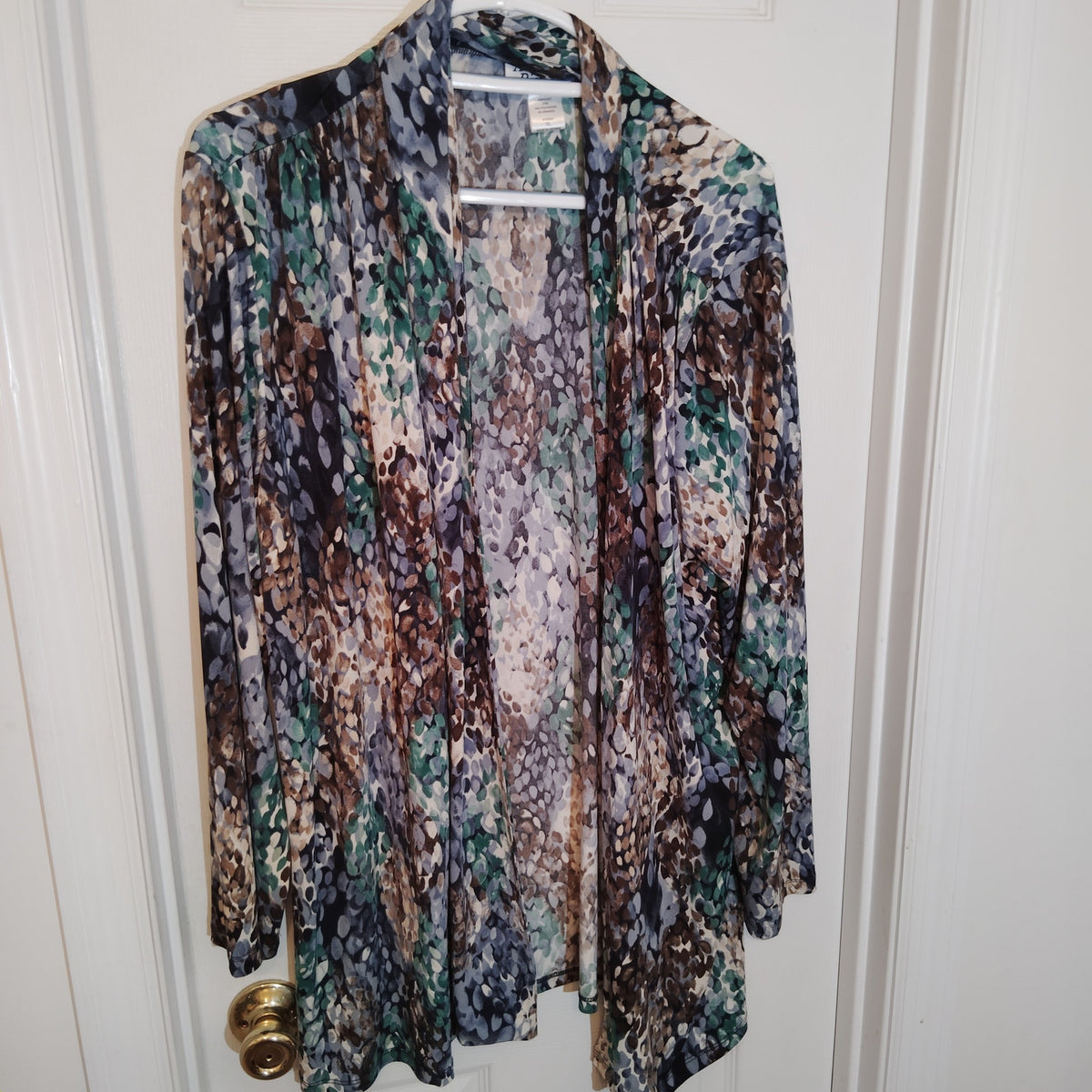 Anthony Richards Mosaic Abstract Twin Set Women’s XL Cardigan & Tank Estate