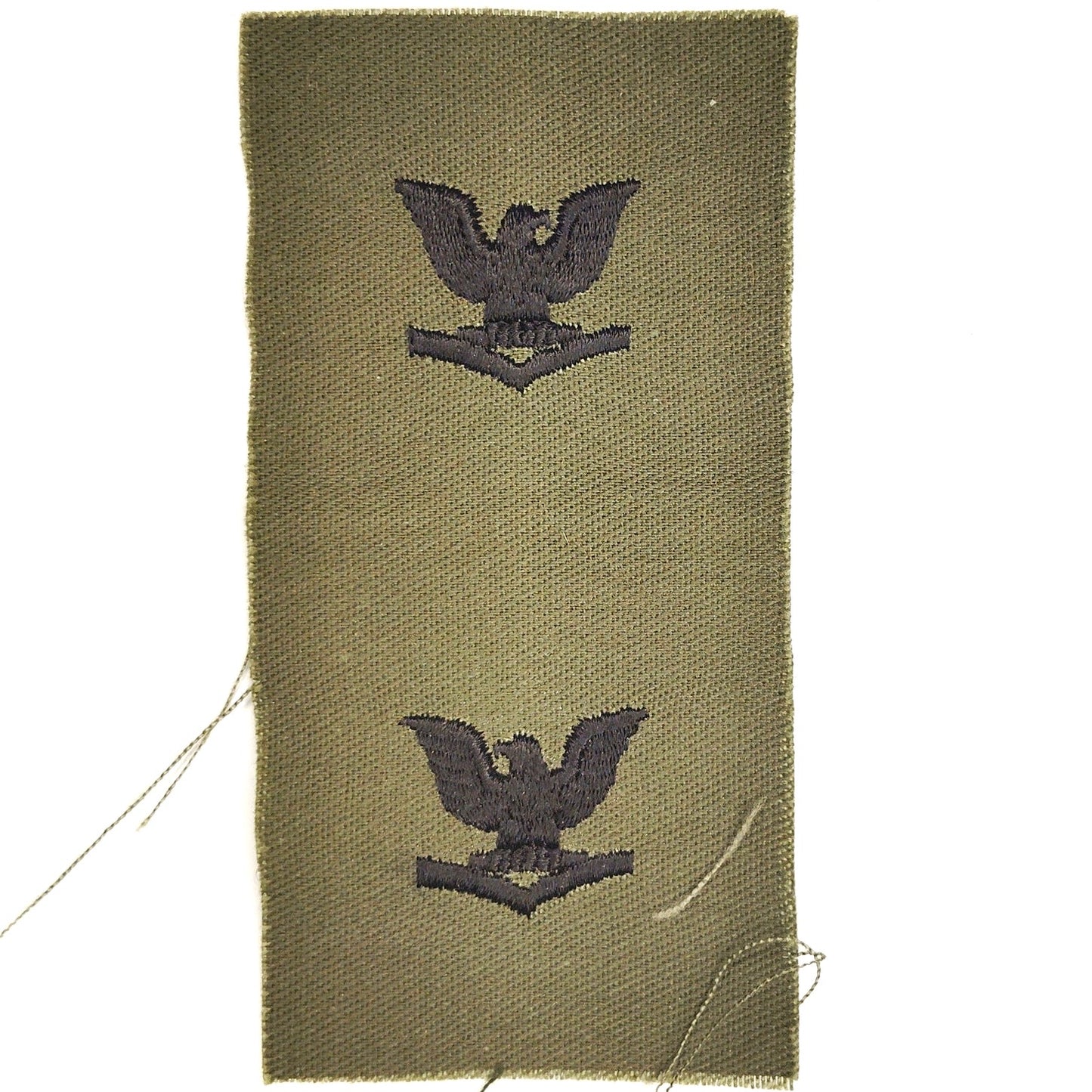 Vintage US Navy PO3 E4 Petty Officer Third Class Cloth Rank Insignia Pair Strip