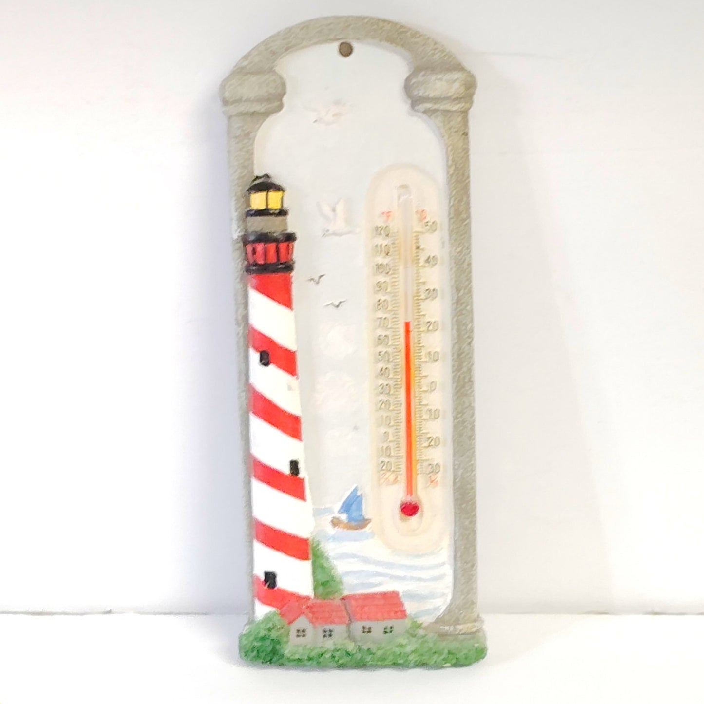 VTG Cape Hatteras Lighthouse Wall Thermometer Gold Crest GRD2073G Coastal