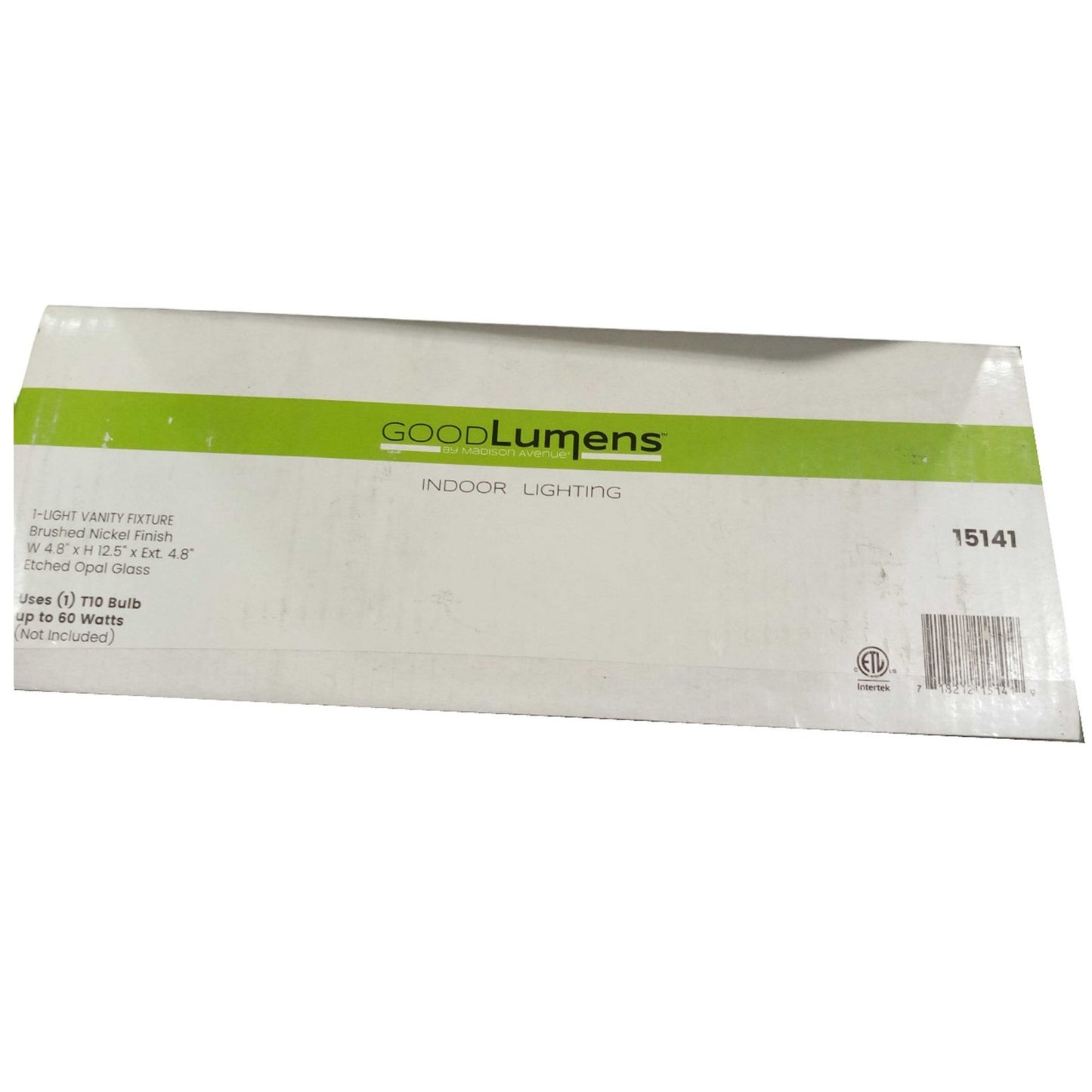 Good Lumens Indoor Lighting, 1-Light Fixture, 60W, Brushed Nickel Finish