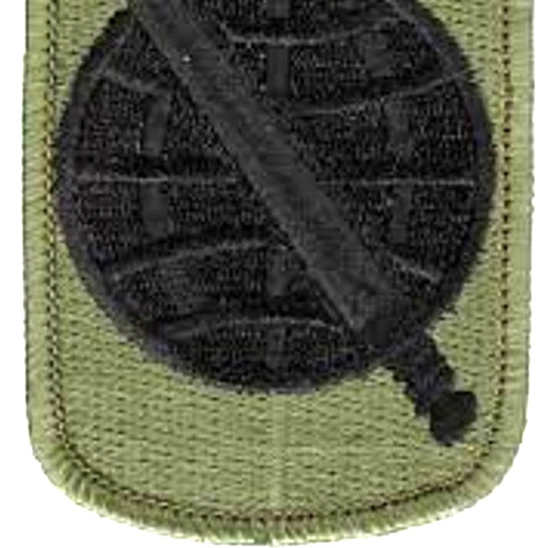 Army 358th Civil Affairs Brigade SSI Patch Subdued Black Bagby Green Sew‑On 3×2"