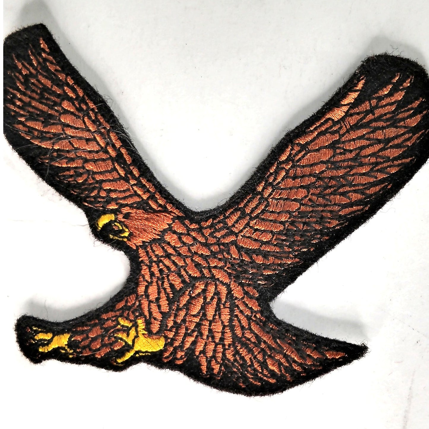 Soaring Eagle Patch Embroidered Brown & Black 3‑3/4" × 2‑3/4" Iron‑On/Sew‑On