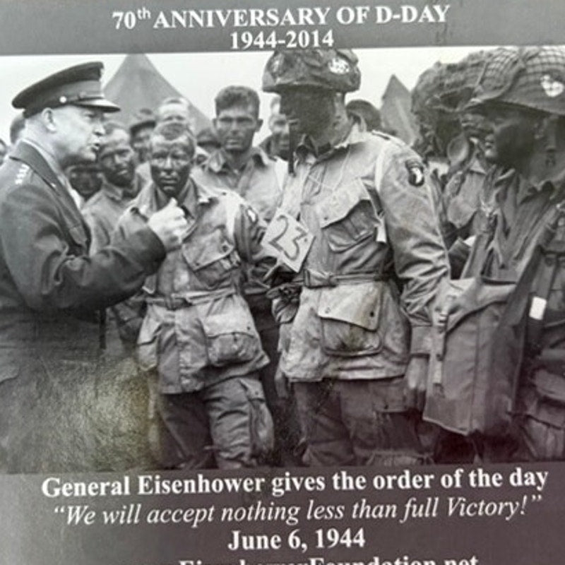 D‑Day 70th Anniversary Fridge Magnet Eisenhower 101st Airborne Photo 6x4.25
