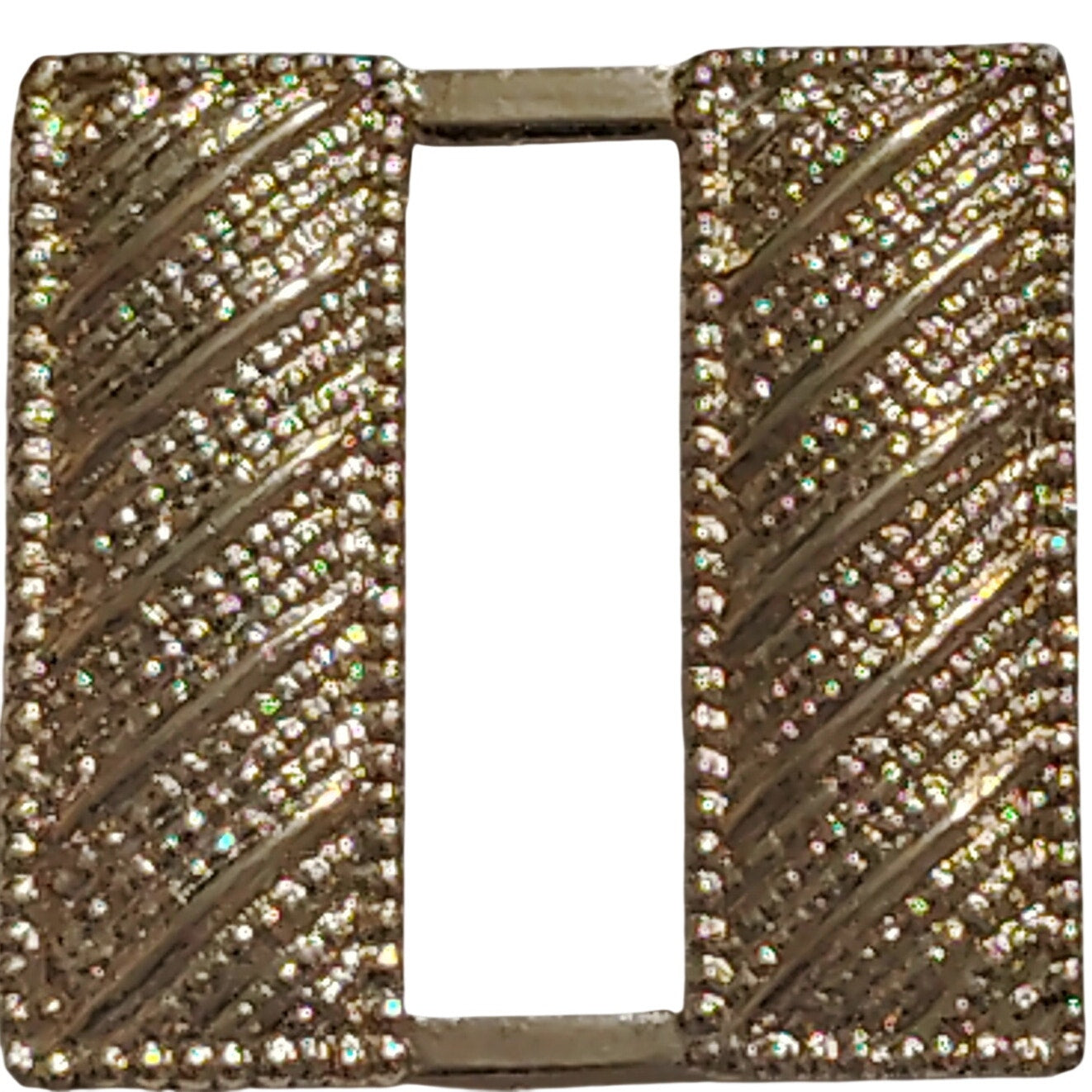 HWC Gold‑Tone Captain Rank Bars – Corrugated – 3/4" × 3/4" Novelty Pin Set