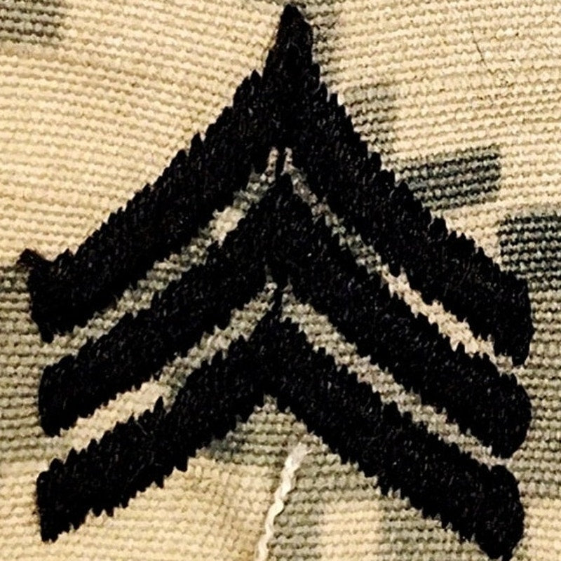 US Army Sergeant SGT E-5 ACU Digital ECWCS Parka Rank Slip-On Loop Insignia