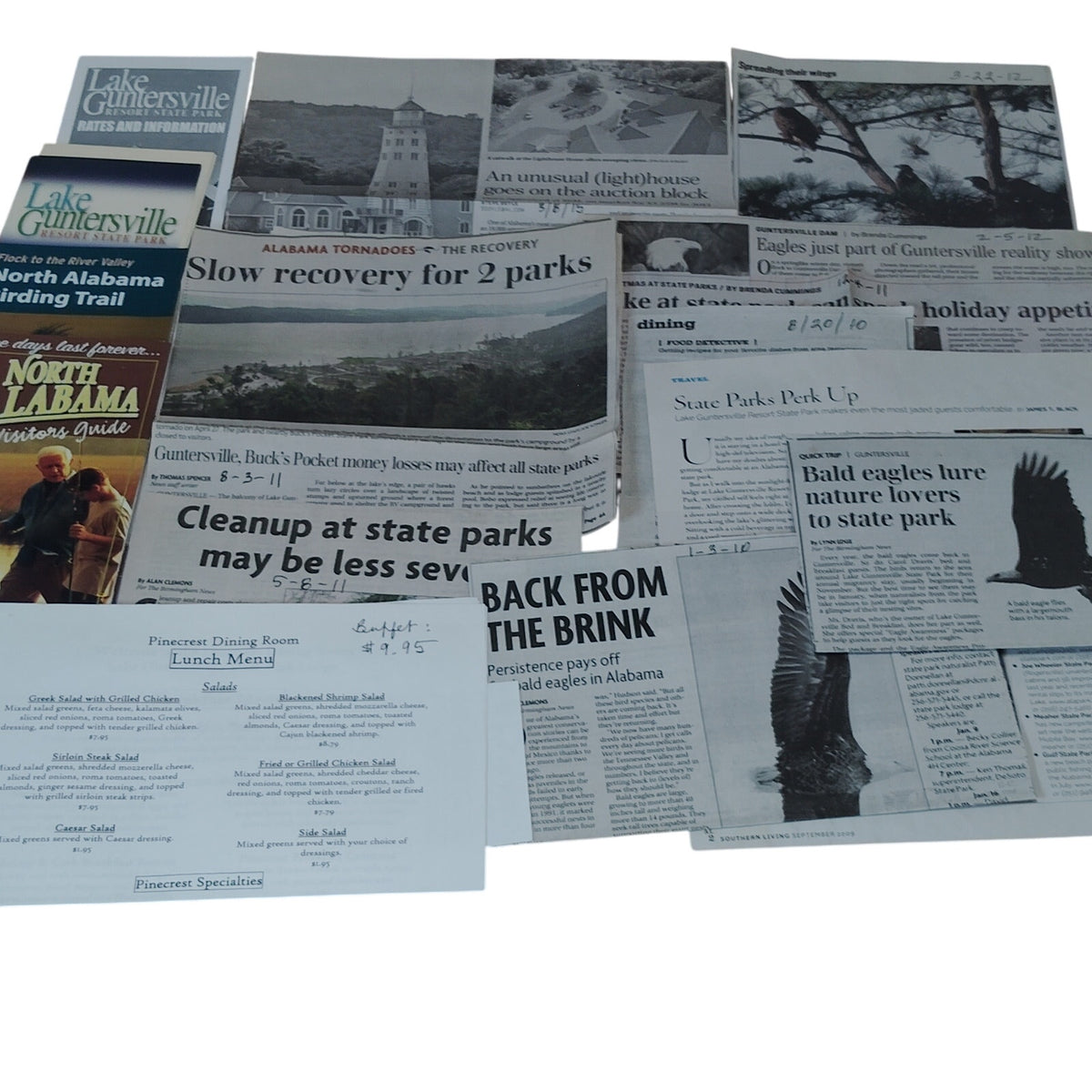 Vintage Lake Guntersville State Park Ephemera Collection (2008-2011)