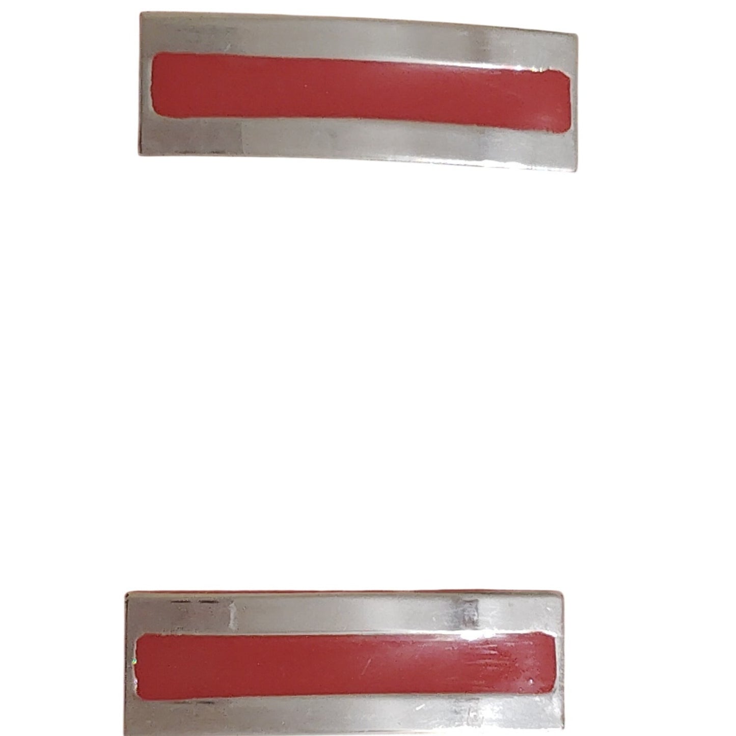 1 Set USMC WO5 Collar Devices – Red Stripe Bar – 1‑1/8" × 5/16" – Pair