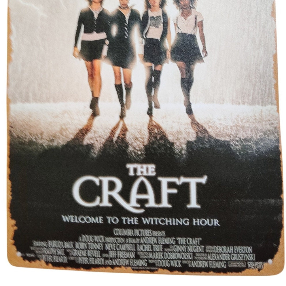 The Craft Movie Retro Tin Sign – 8x12 – 1996 Witching Hour Film Poster Featuring Cast & Credits
