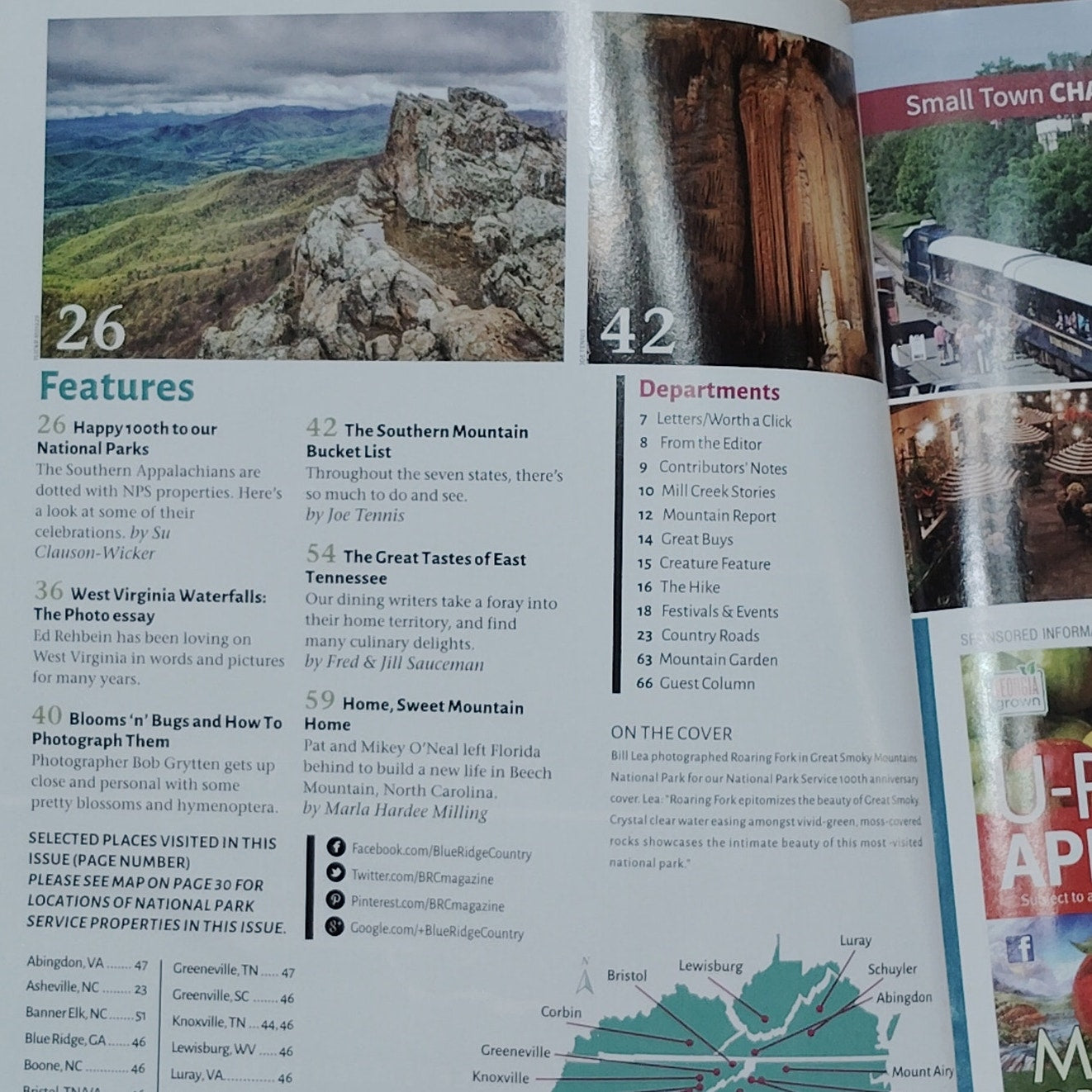 Blue Ridge Country Magazine Jul/Aug 2016, National Parks 100th Anniversary Edt.