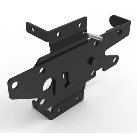 D&D Technologies DDSL2 Stainless Steel Gate Latch Black Two-Sided Padlockable