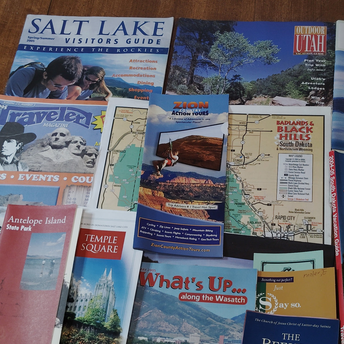 Utah South Dakota 2005 Travel Ephemera Lot - Vintage Souvenir Collection