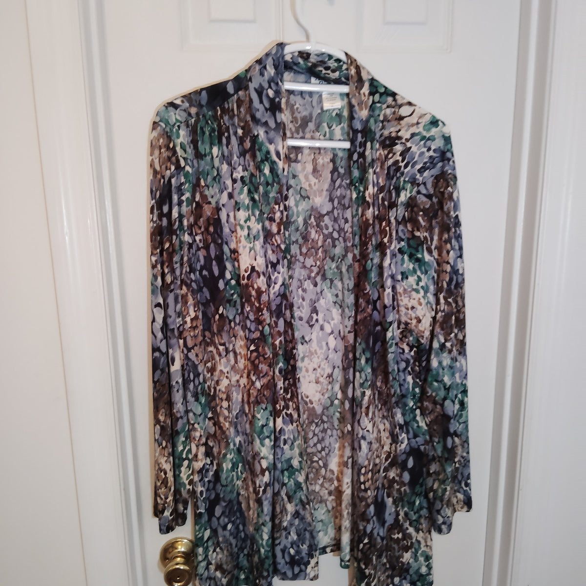 Anthony Richards Mosaic Abstract Twin Set Women’s XL Cardigan & Tank Estate