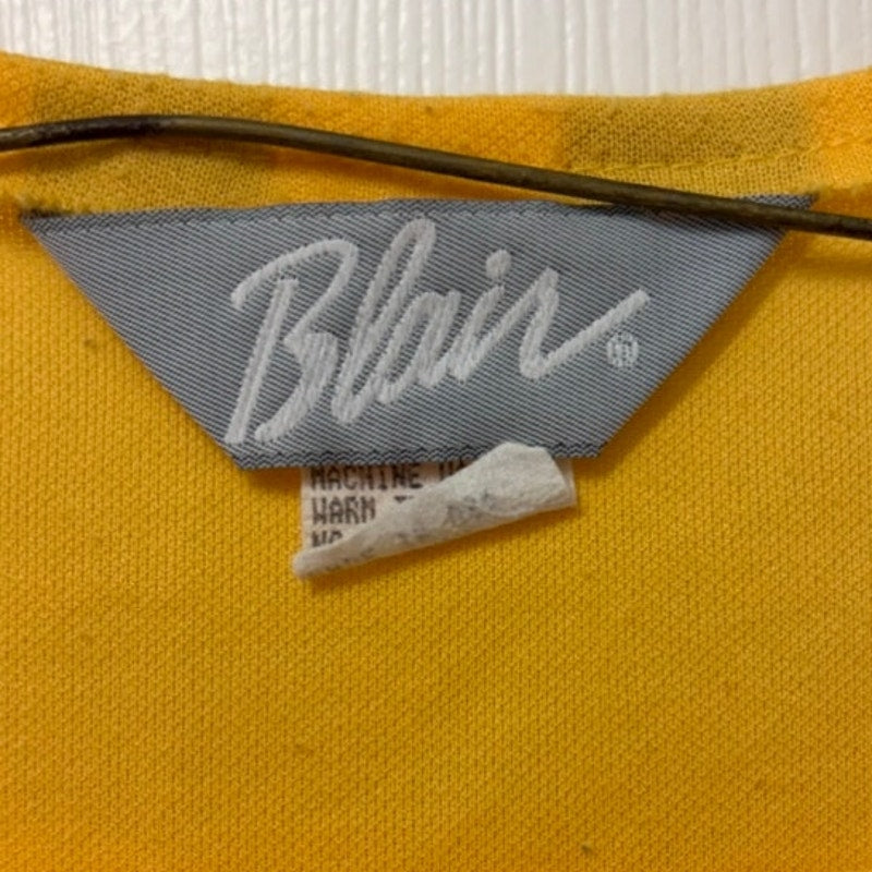 Vintage Blair Yellow Tank Top Size L - Square Neck Woven Polyester Sleeveless