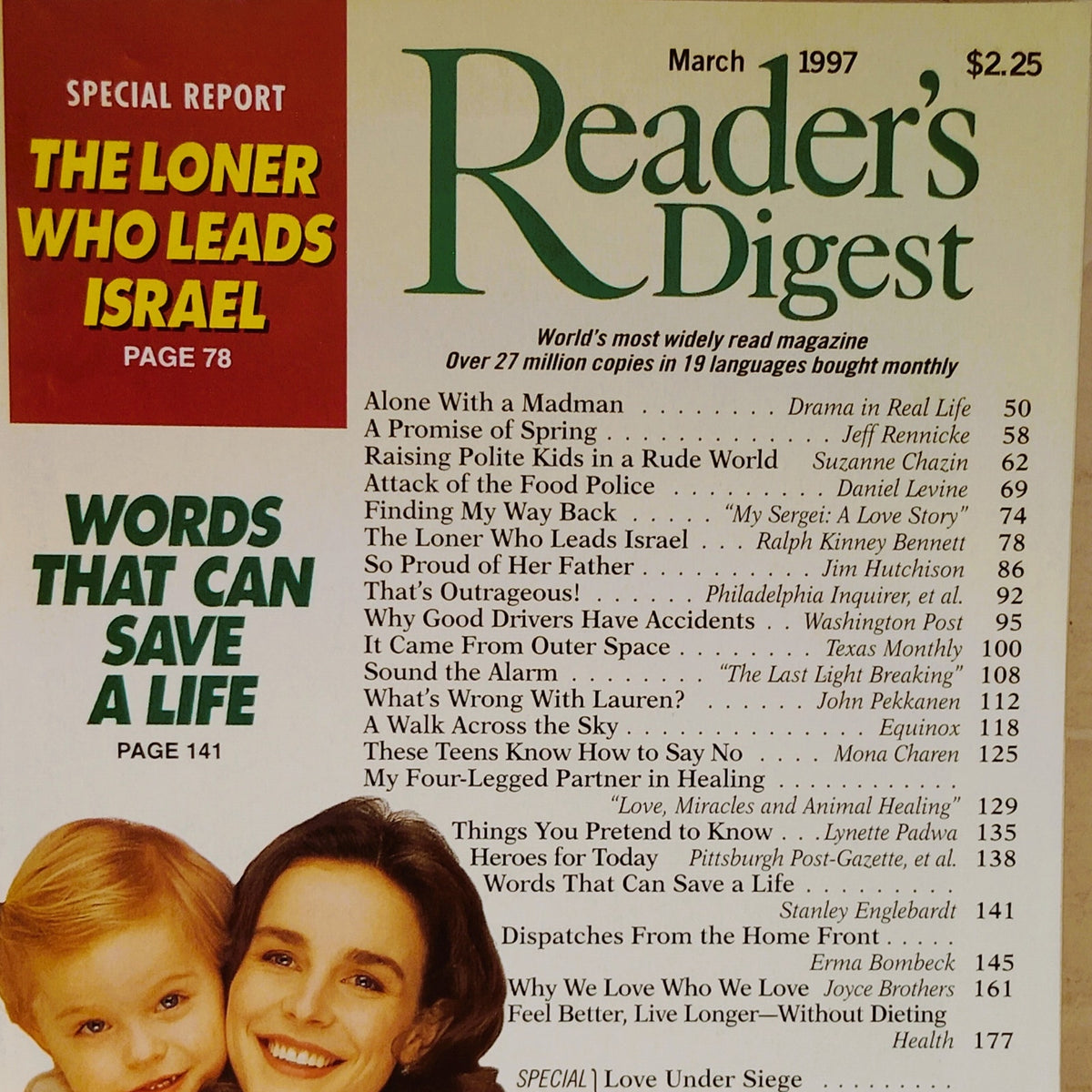 Reader's Digest Magazine March 1997 Vintage 1990s Back Issue Collectible