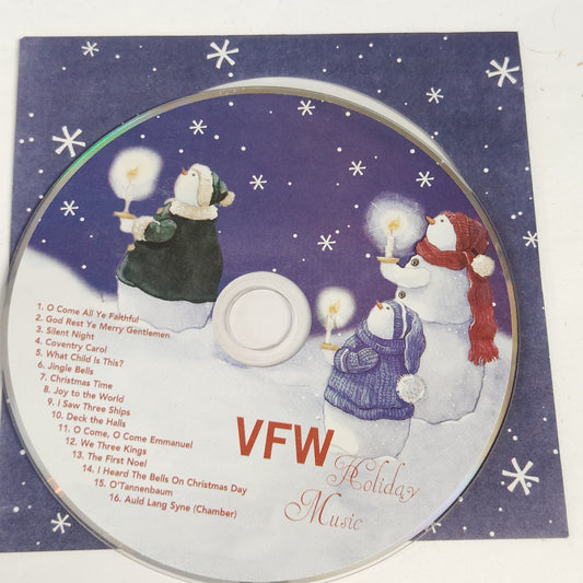 VTG VFW “Holiday Music” CD 16‑Track Promo Snowman Artwork Seasonal Compilation