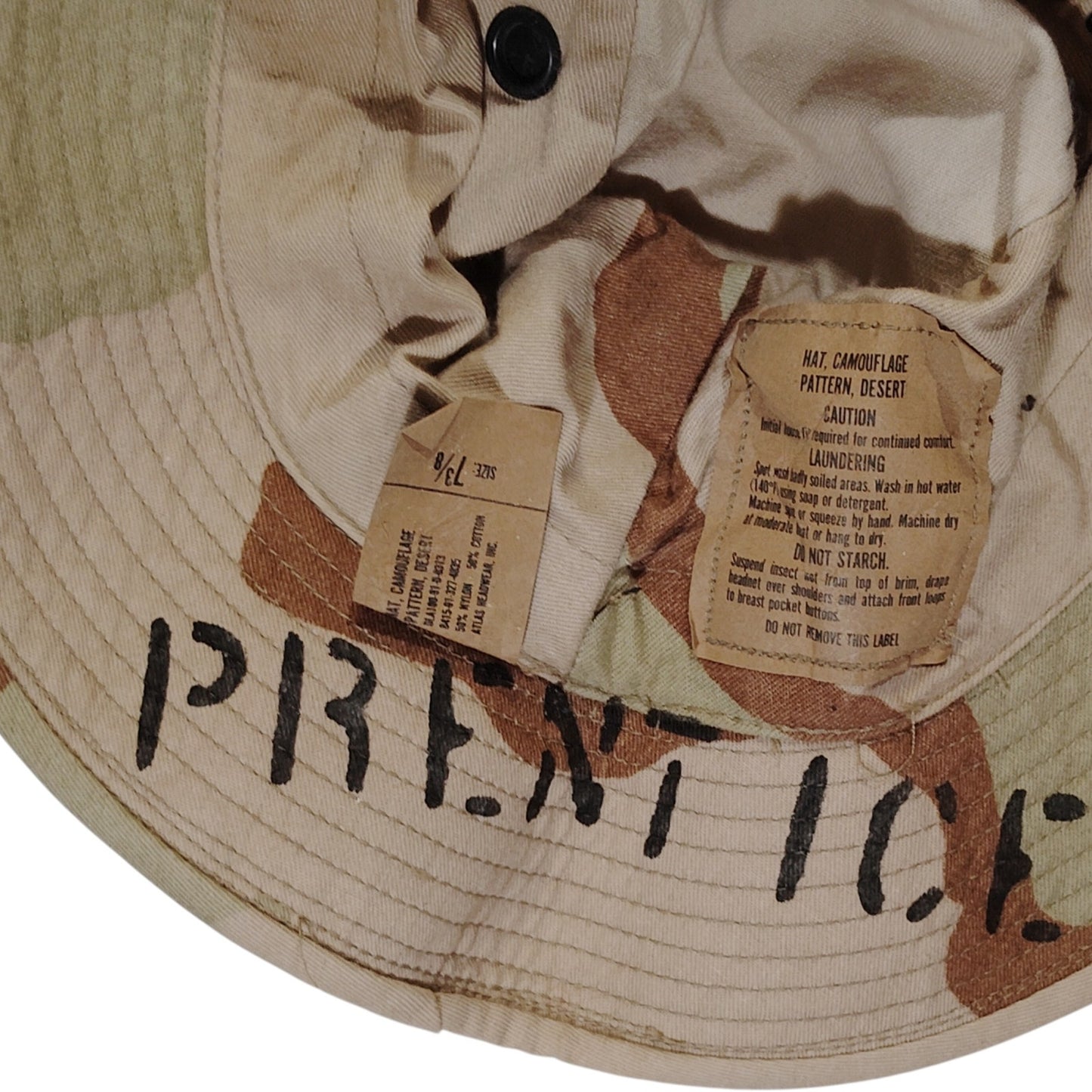 1991 Desert Camouflage Boonie Hat, Atlas Headwear Inc., EUC
