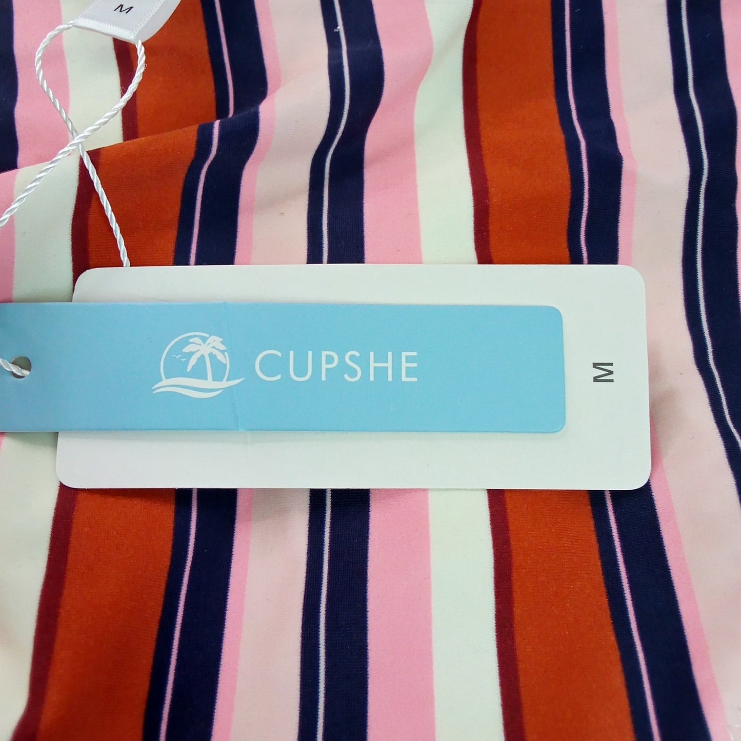 Cupshe Striped High Waisted Bikini Bottoms Ruched Vintage Style Women’s Medium