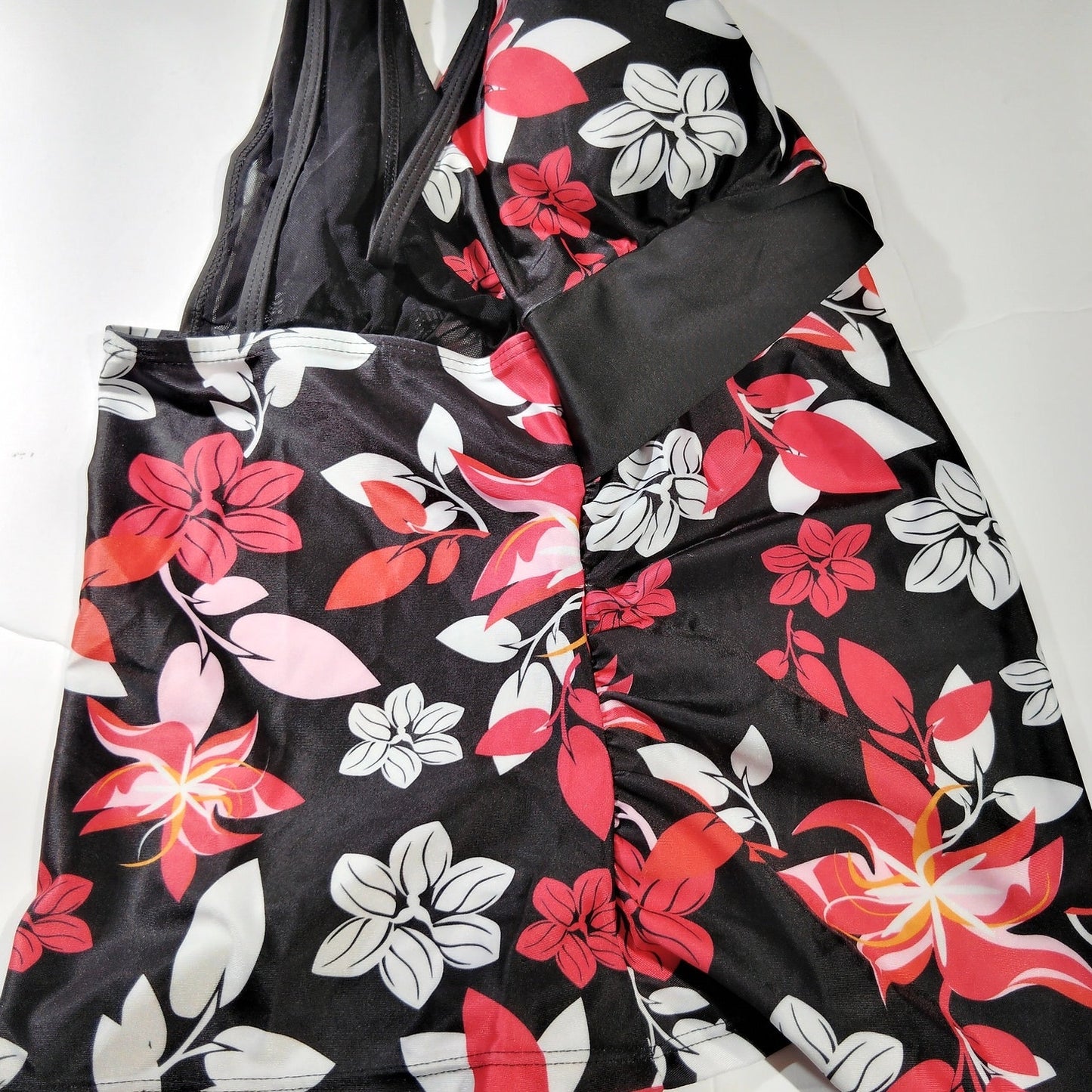 Women’s Halter Tankini Swim Dress – Floral – Small – NWOT