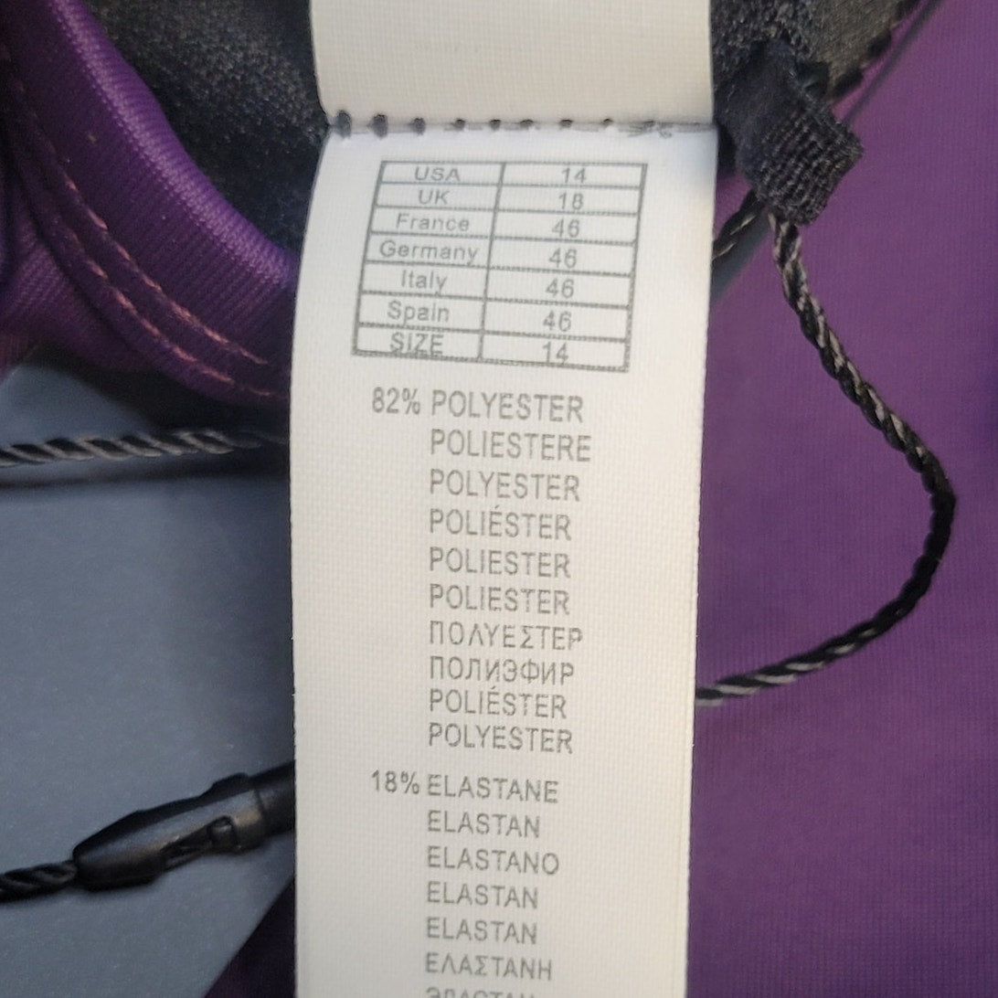 JINXUEER Flowy Crossback Tankini Top Modest Swimwear, Purple, Size 14, Top Only