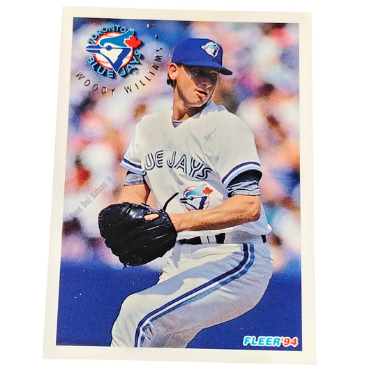 Woody Williams, Toronto Blue Jays, #349, 1994 Fleer Baseball Collector's Card