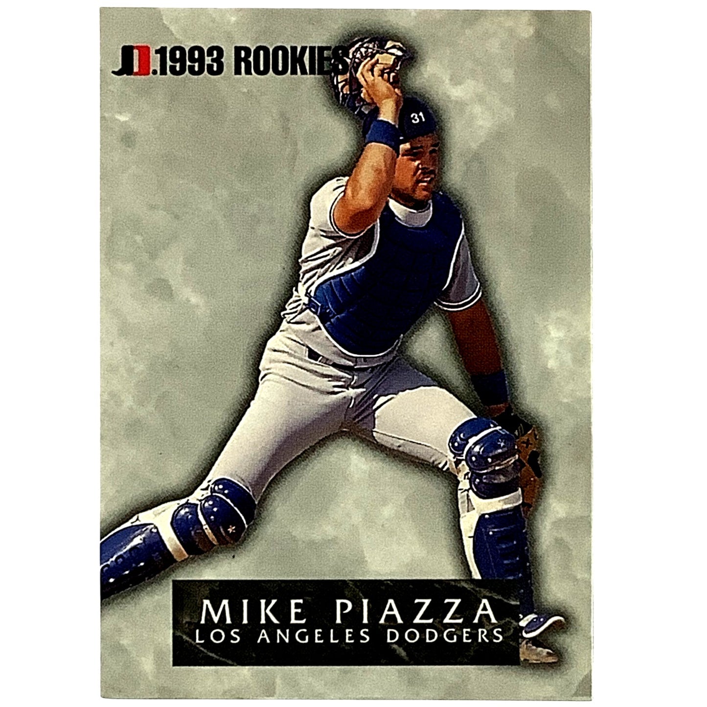 1993 Rookies, Mike Piazza, Los Angeles Dodgers, MLB, Jimmy Dean, Card 8, EX/NM