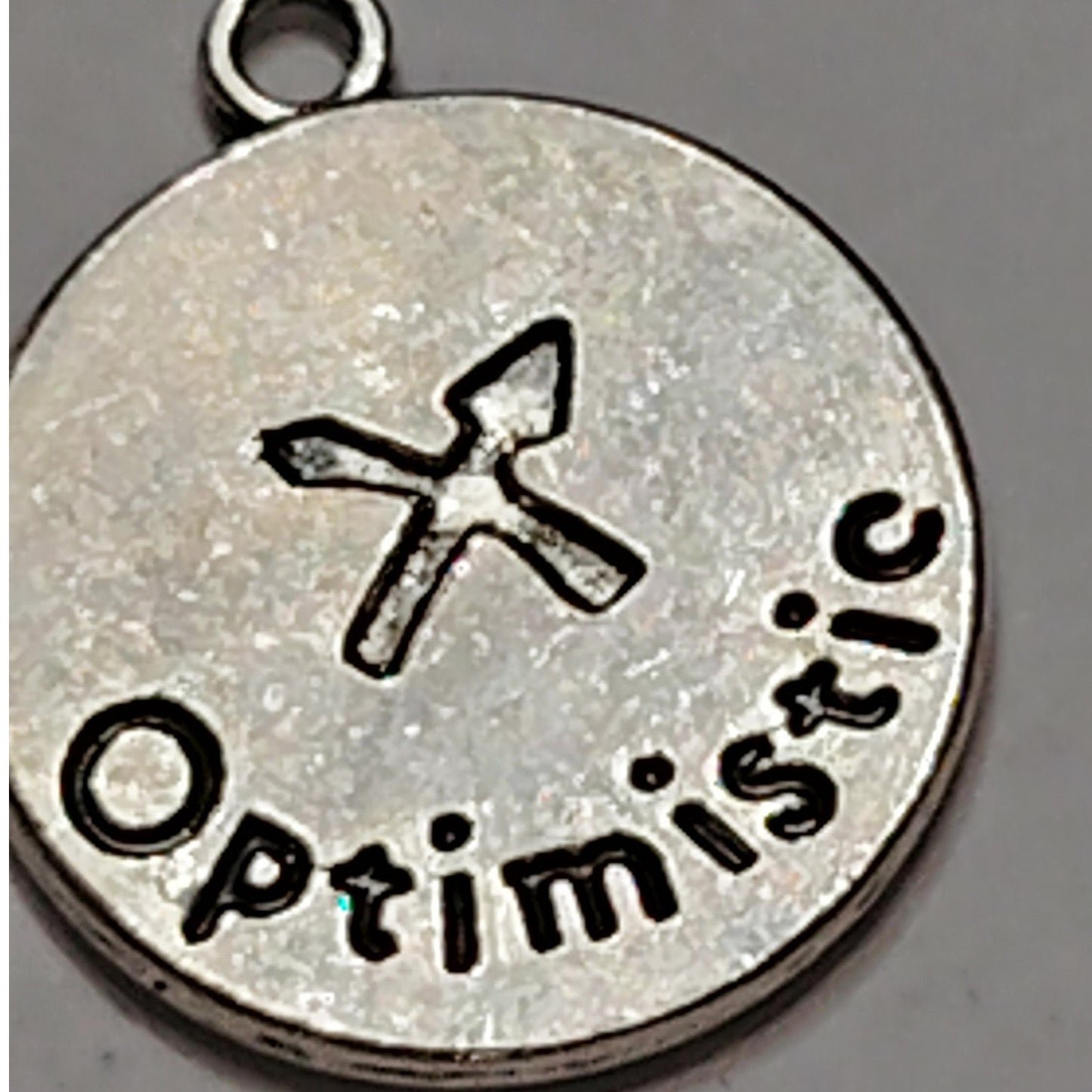 Sagittarius Zodiac Charm Patinated Silver‑Tone Archer 5/8" Medallion Pendant