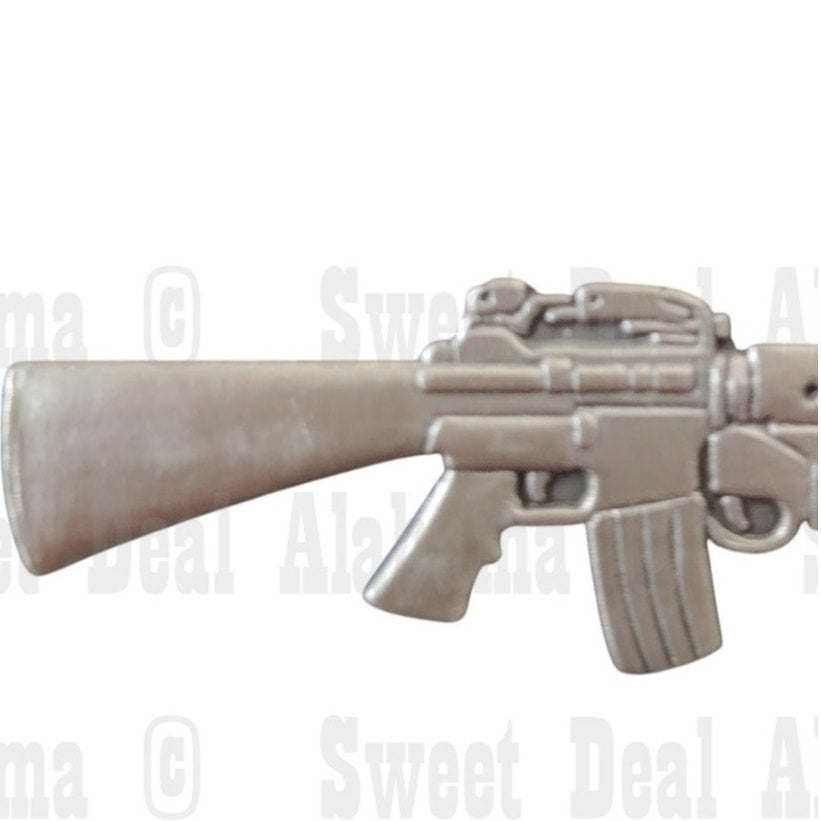M-16 / M203 Launcher Weaponry Collector's Hat, Lapel, Brooch Pin 2-1/4" x 5/8"H