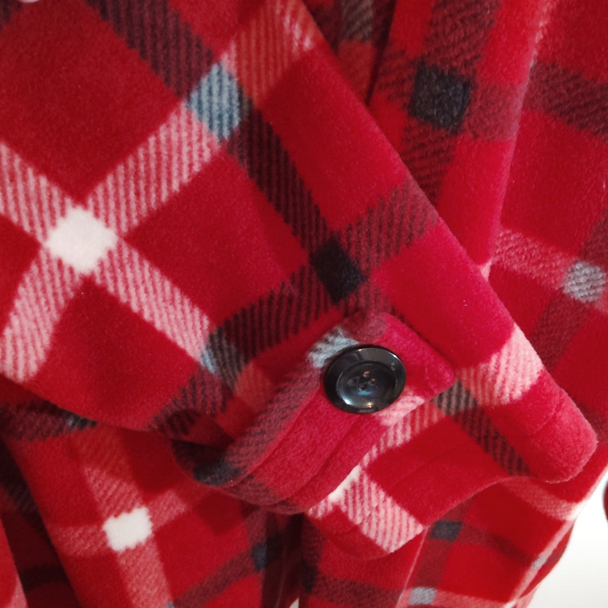 Brownstone Studio Red Plaid Flannel Shirt Jacket XL Womens Fleece Button-Up