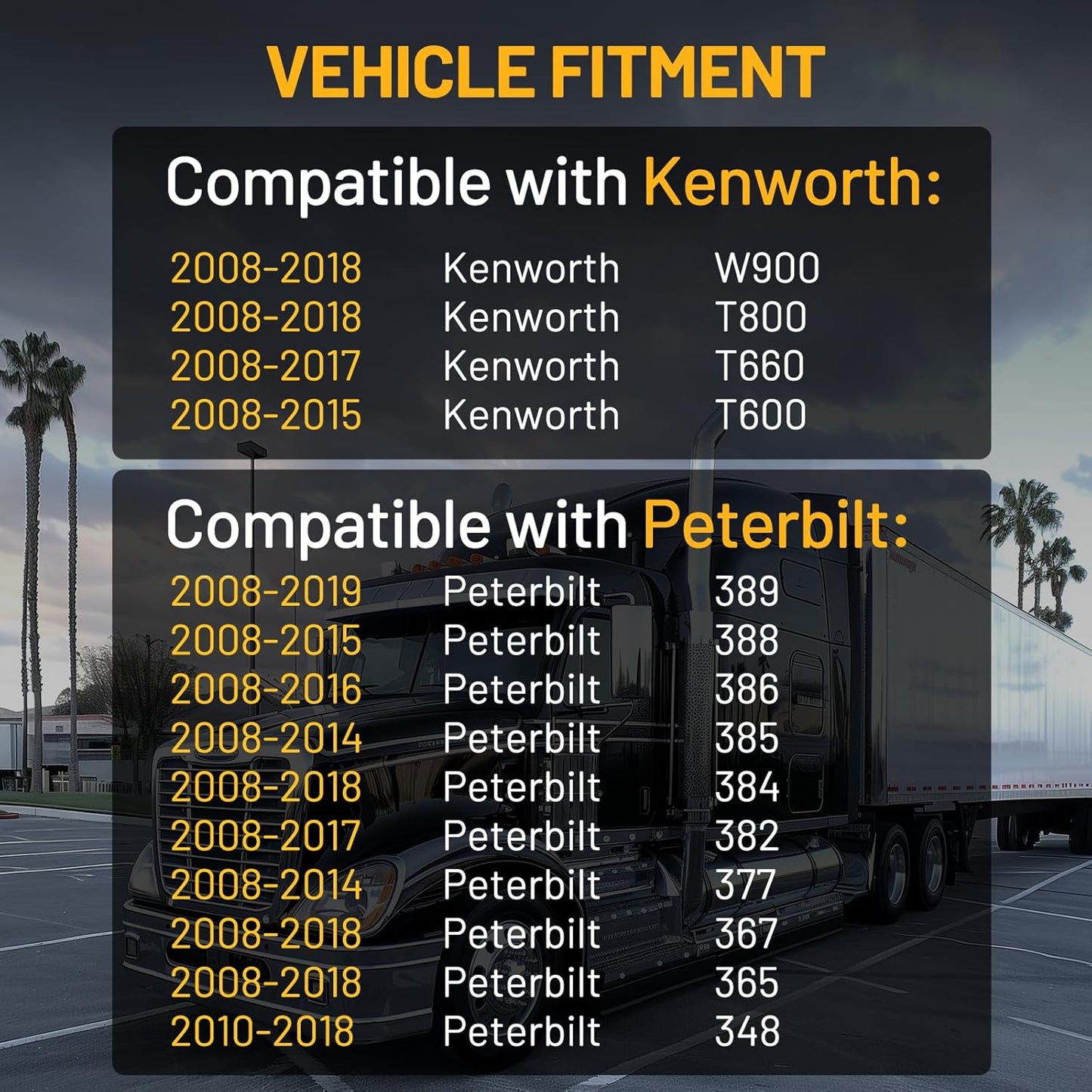 Engine Coolant Reservoir Tank 603-5403 Fit 2008-2017 Kenworth & Peterbilt Models