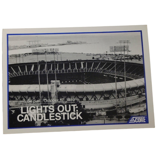 1990 Score Lights Out Candlestick 701 San Francisco Giants Earthquake Tribute NM