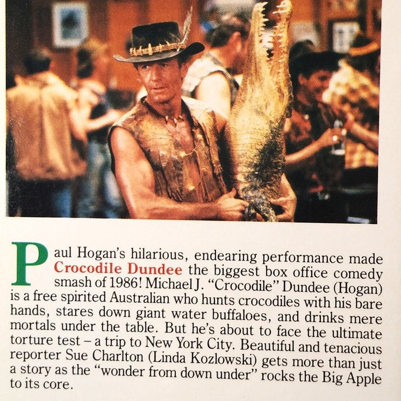Crocodile Dundee VHS 1986 Paul Hogan Linda Kozlowski Comedy Adventure Paramount