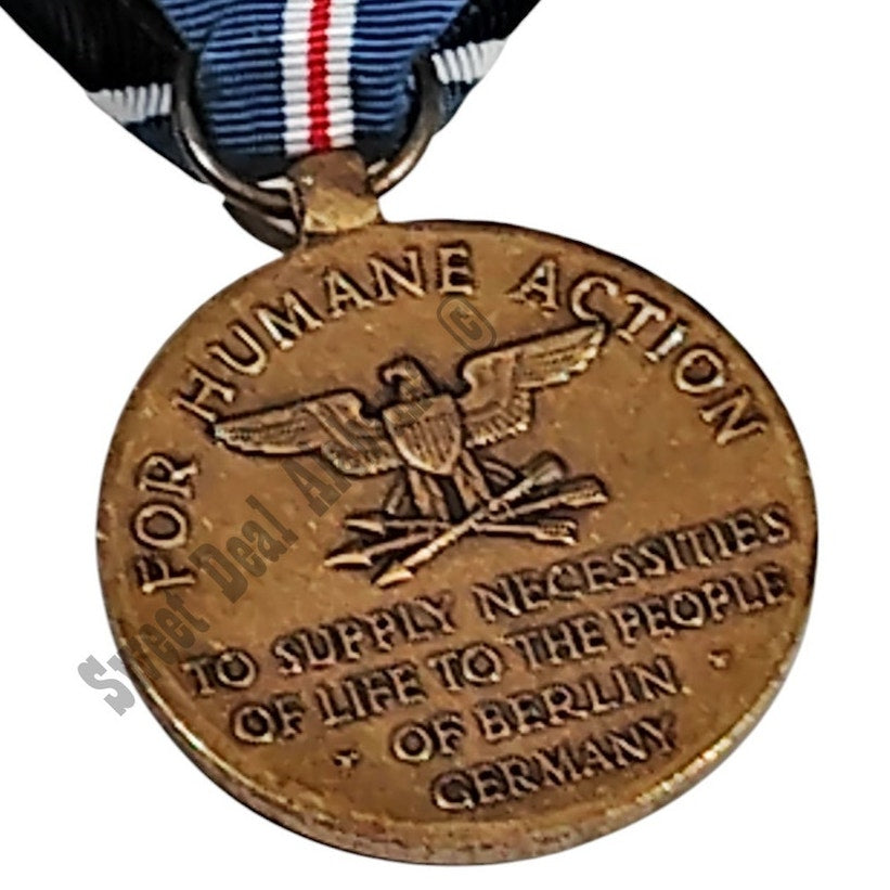 Medal for Humane Action w/ Pinback, 1-1/4"D Medal x 2-7/8"H Overall