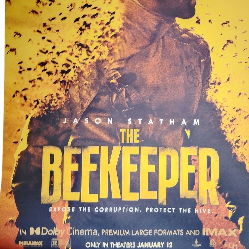 The Beekeeper Movie Canvas Poster 16x24 Action Wall Art Print Unframed