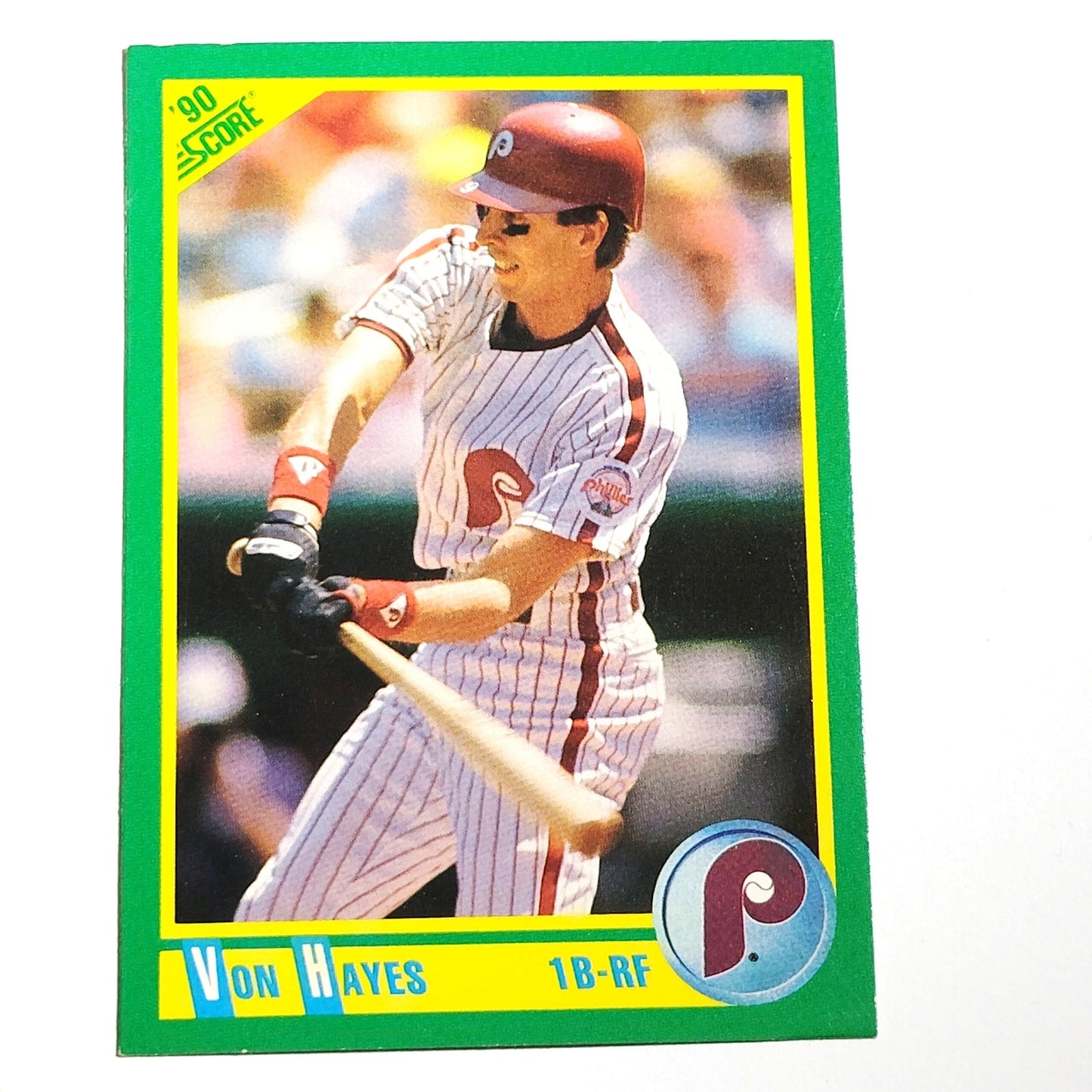 1990 Score Von Hayes Card No. 36 Philadelphia Phillies 1B‑RF VG/EX