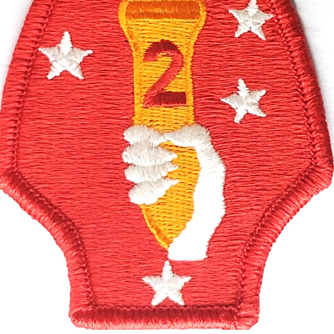 USMC 2nd Marine Division Full Color SSI Shoulder Patch 3-7/8" x 2-7/8" Collectible