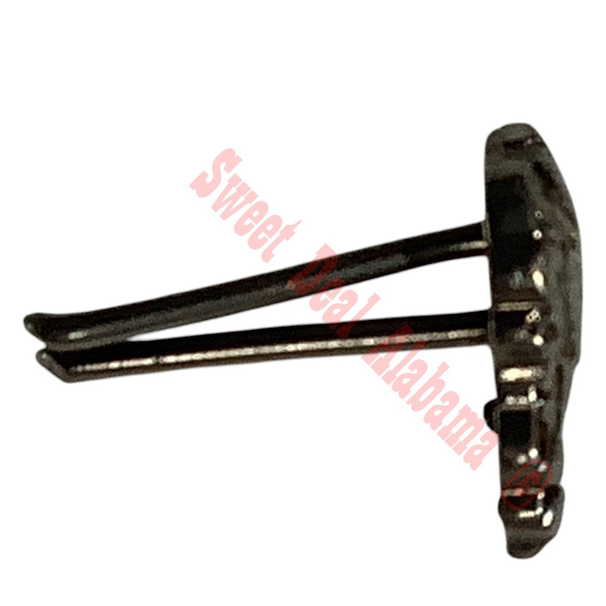 Ribbon Attachment Device: Silver Oak Leaf Single - 5/16"H x 1/16"W
