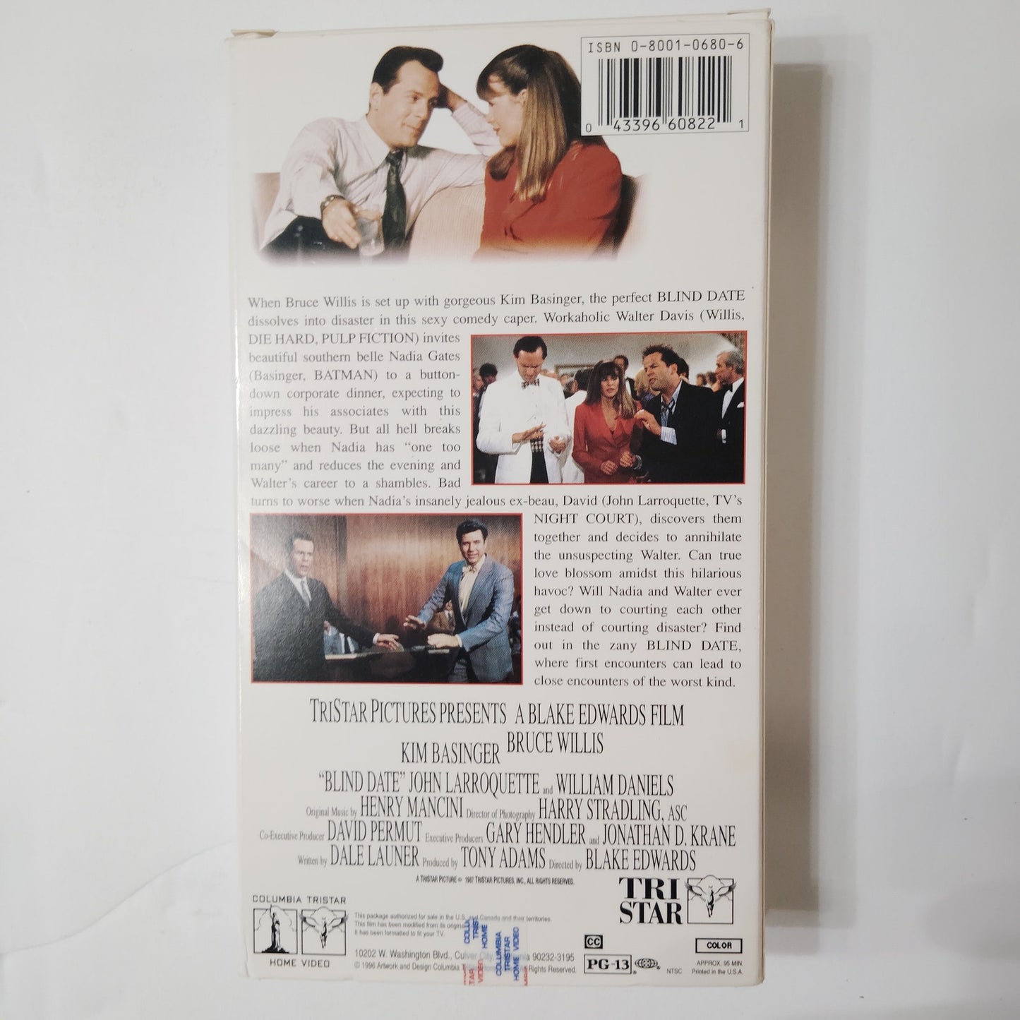 Blind Date VHS 1996 Bruce Willis Kim Basinger Comedy Blake Edwards Sony