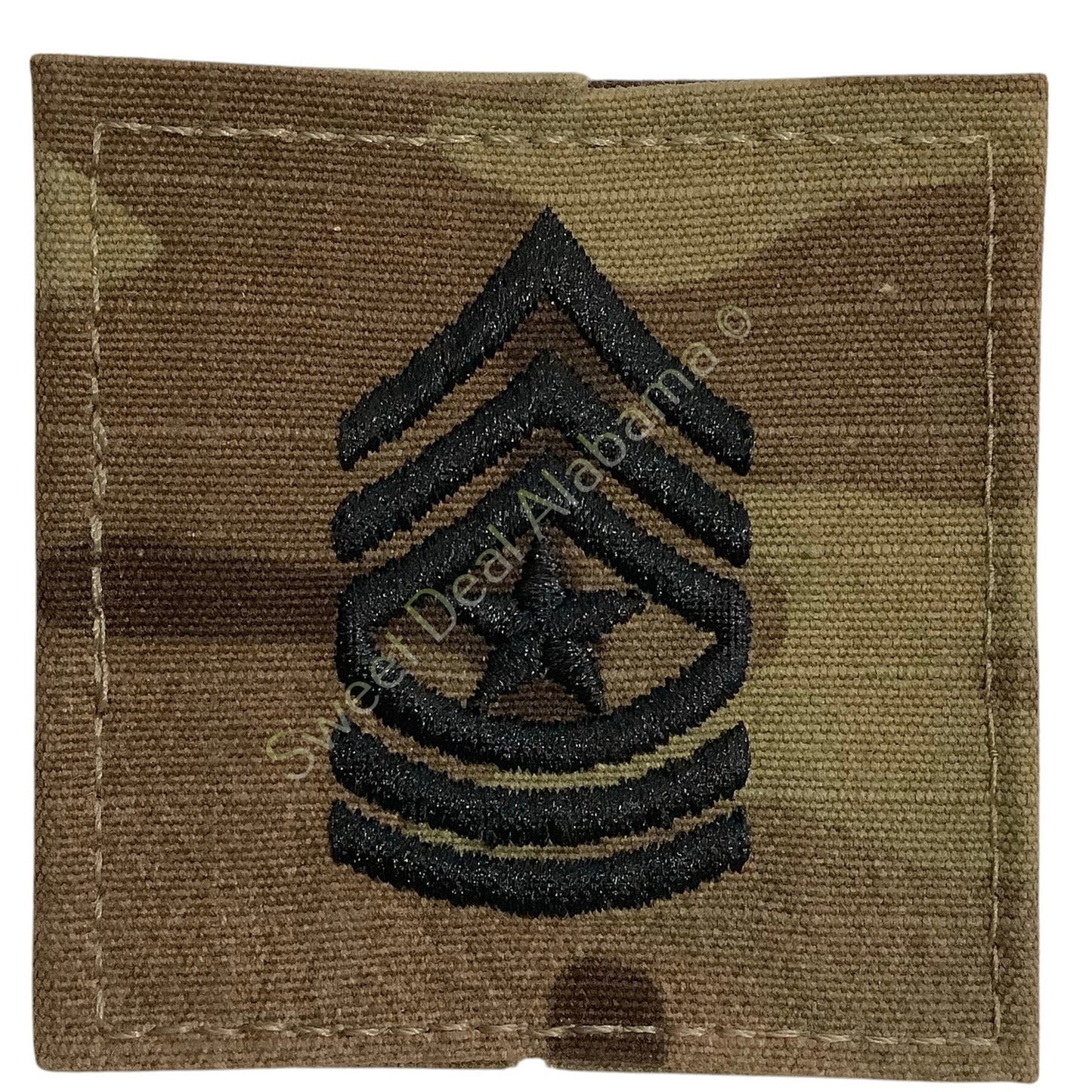 U.S. Army Embroidered Sgt. Major OCP Sew-On Rank Insignia, Multi-Camo 2" x 2"
