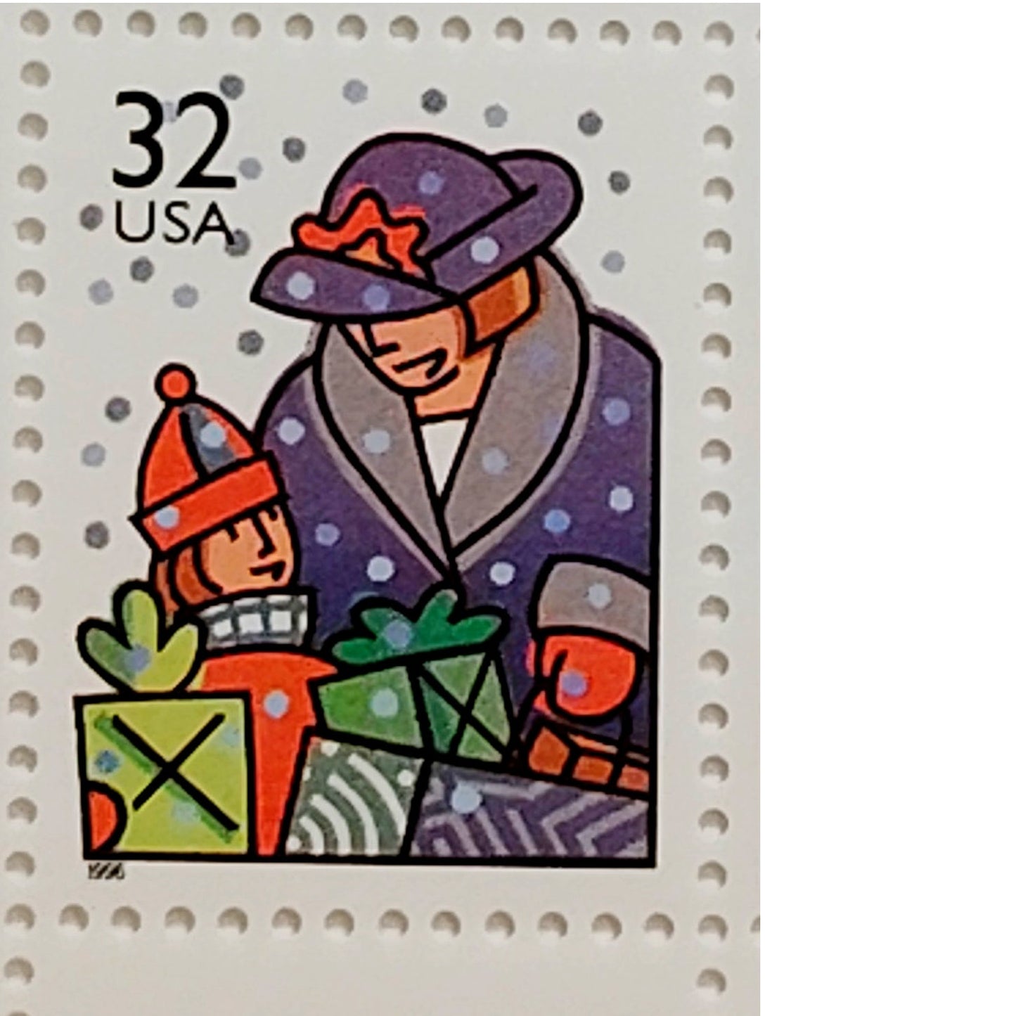 1996 Holiday Family Scenes Block of 8 MNH – Scott 3113–3116 Talcott