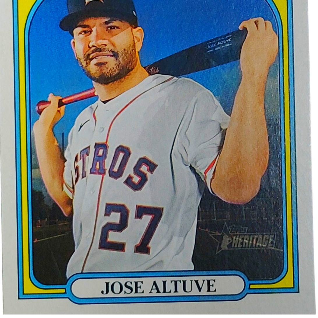 2021 Topps Heritage Jose Altuve 43 Houston Astros 2nd Base Baseball VG/EX