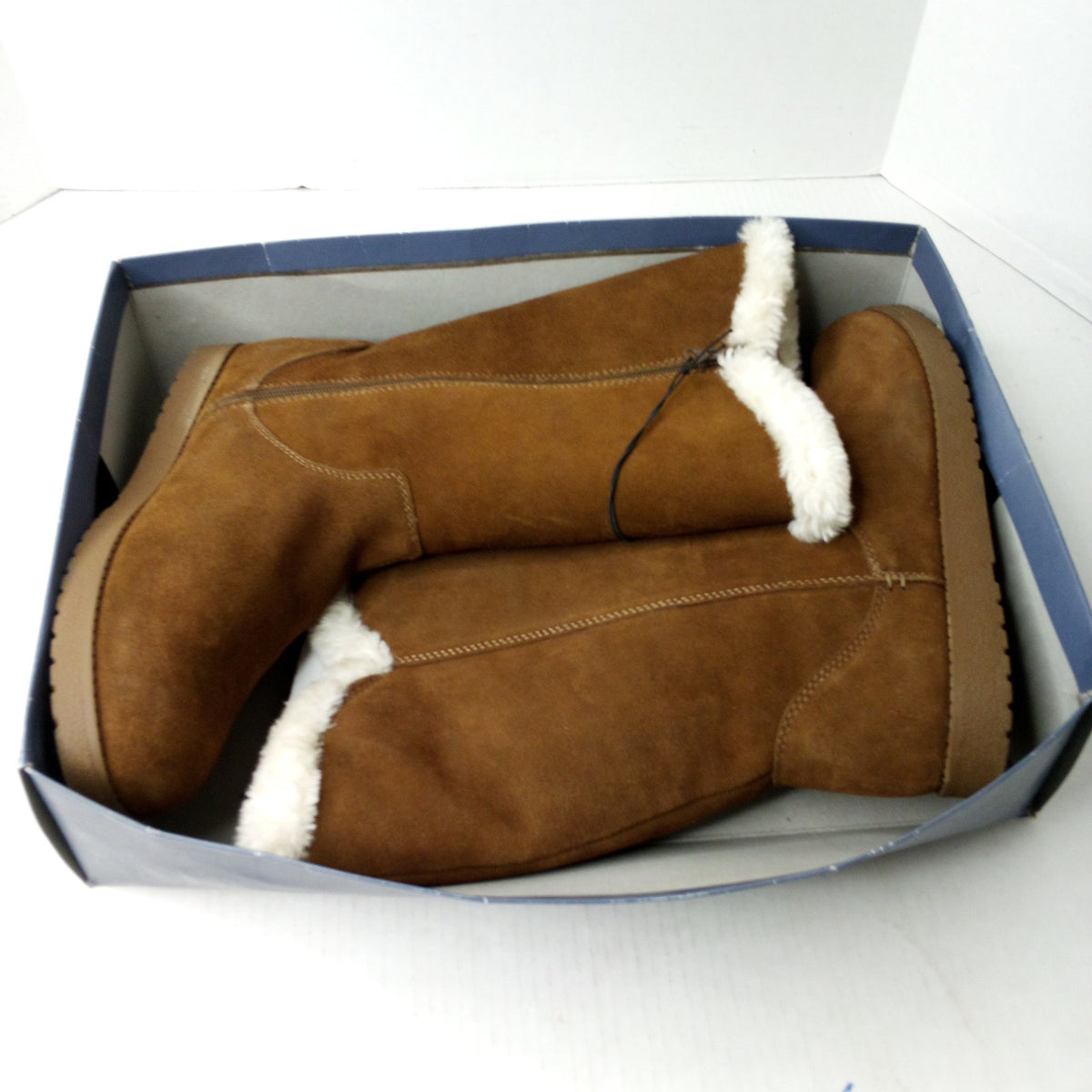 Universal Thread Charleigh Tall Faux Suede Faux Fur Zip Winter Boots Sz 12