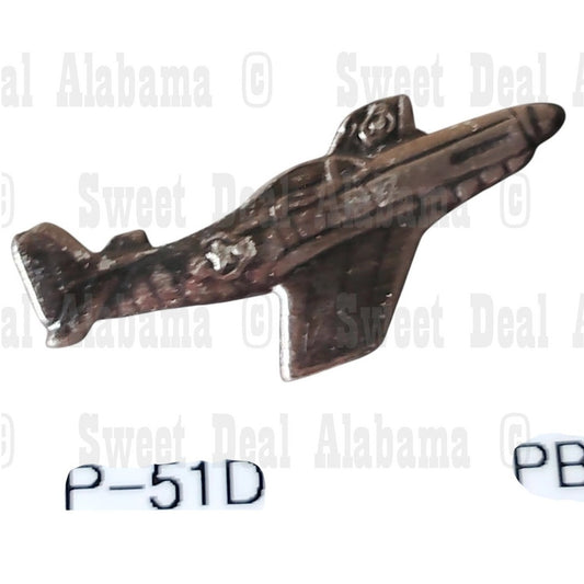 Mustand P-51 (D Variant) Aircraft, Hat, Lapel, Brooch Pin 1-3/8"W x 5/8"H