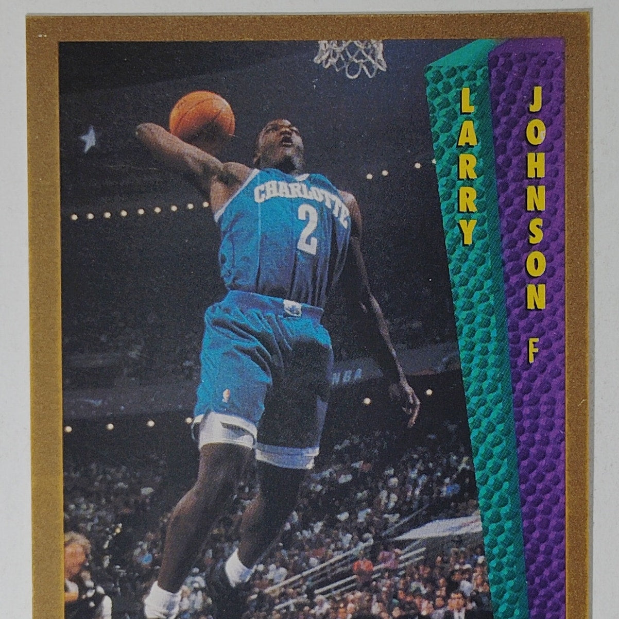1992-93 Fleer Larry Johnson Card No. 292 – Slam Dunk – Hornets – VG/EX