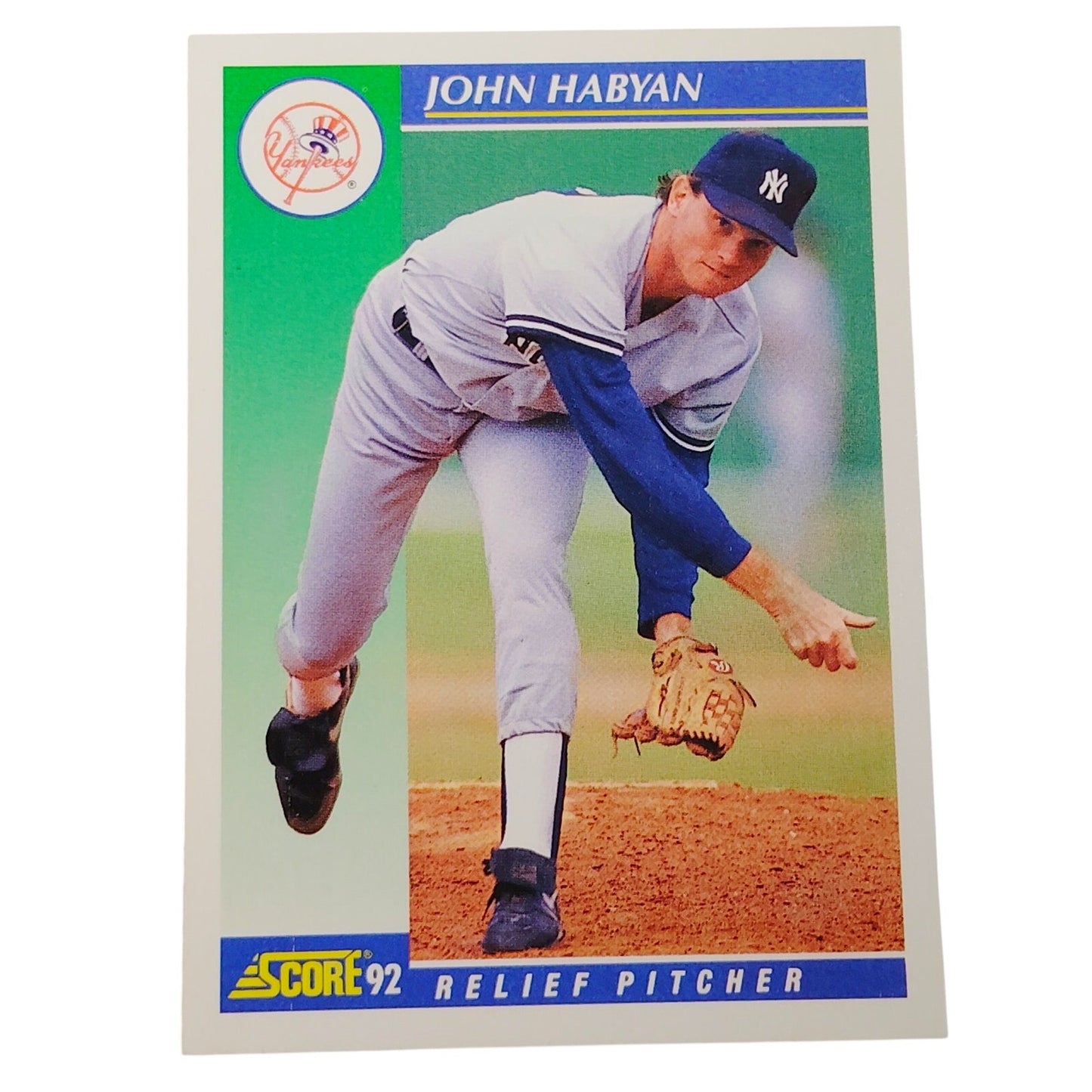 1992 Score John Habyan #451 New York Yankees Relief Pitcher MLB Baseball NM