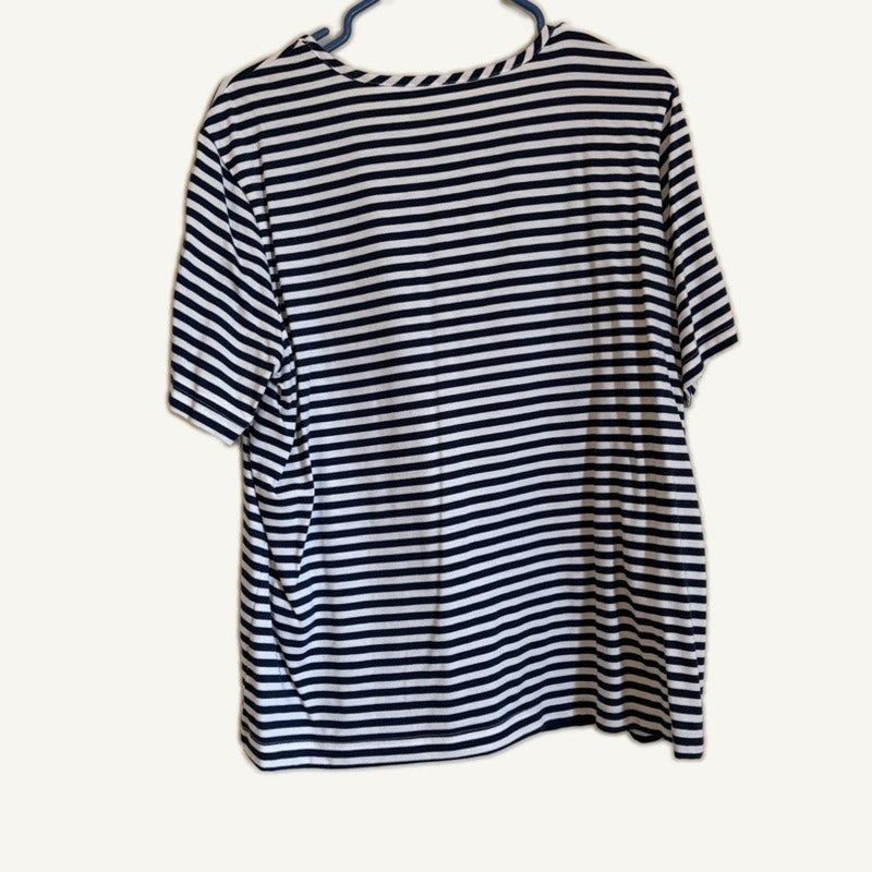 Blair Women's L Navy & White Striped 3-Piece Lounge Set - Excellent Condition