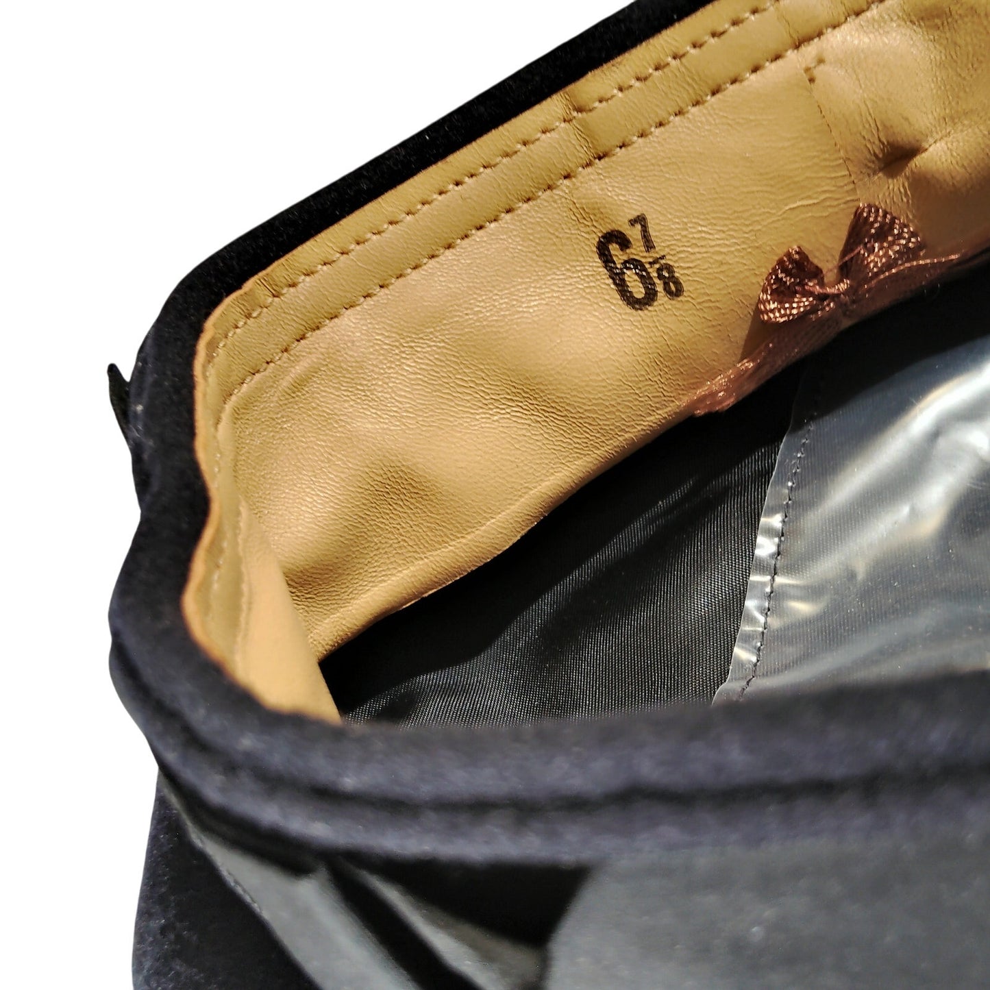 WWII–Korean War Era Navy Formal Wool Cap – Size 6-7/8, Gold on Black U.S. Navy