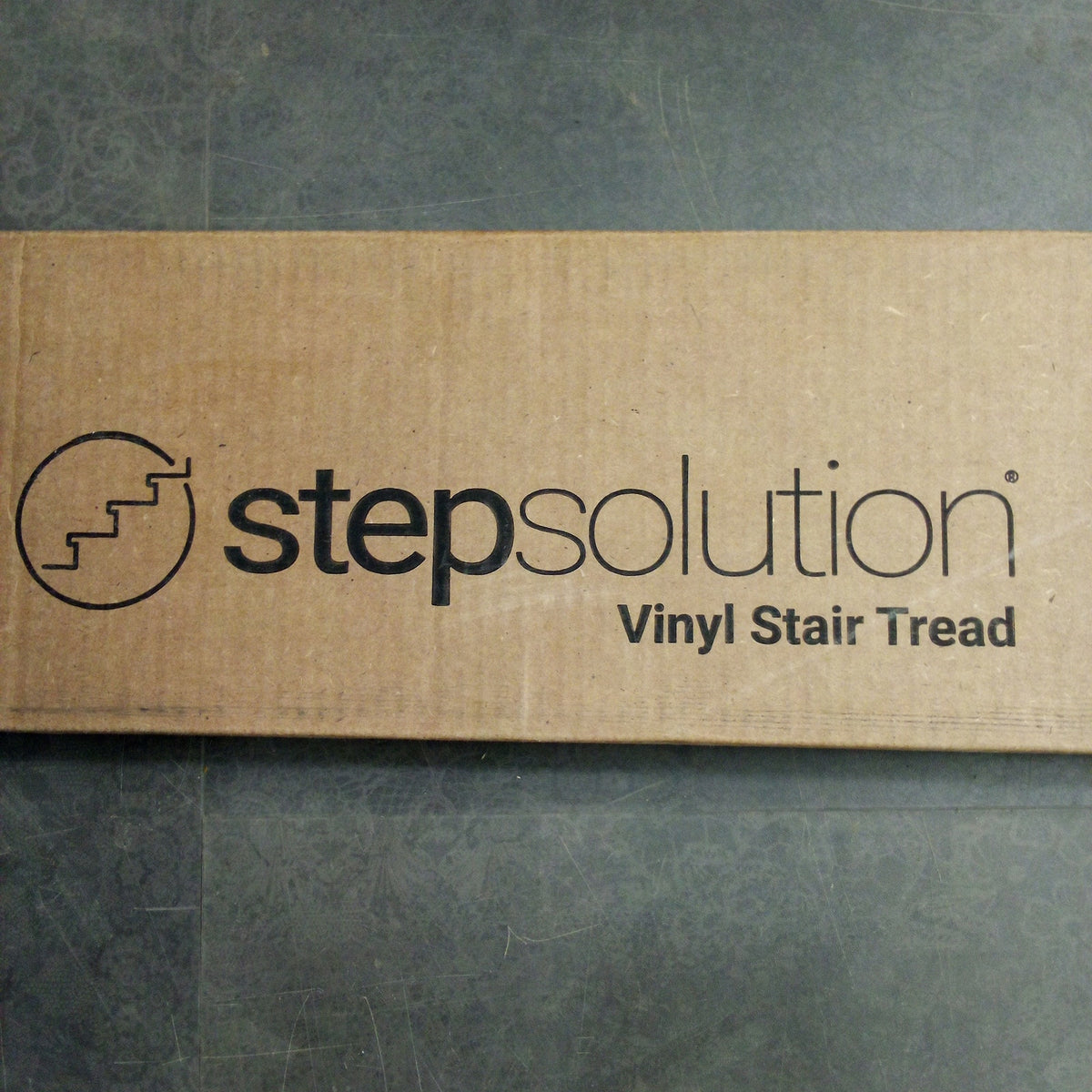Step Solution Butler Hickory Vinyl Stair Tread 2-Pack 46 in. x 7 in. Non-Slip
