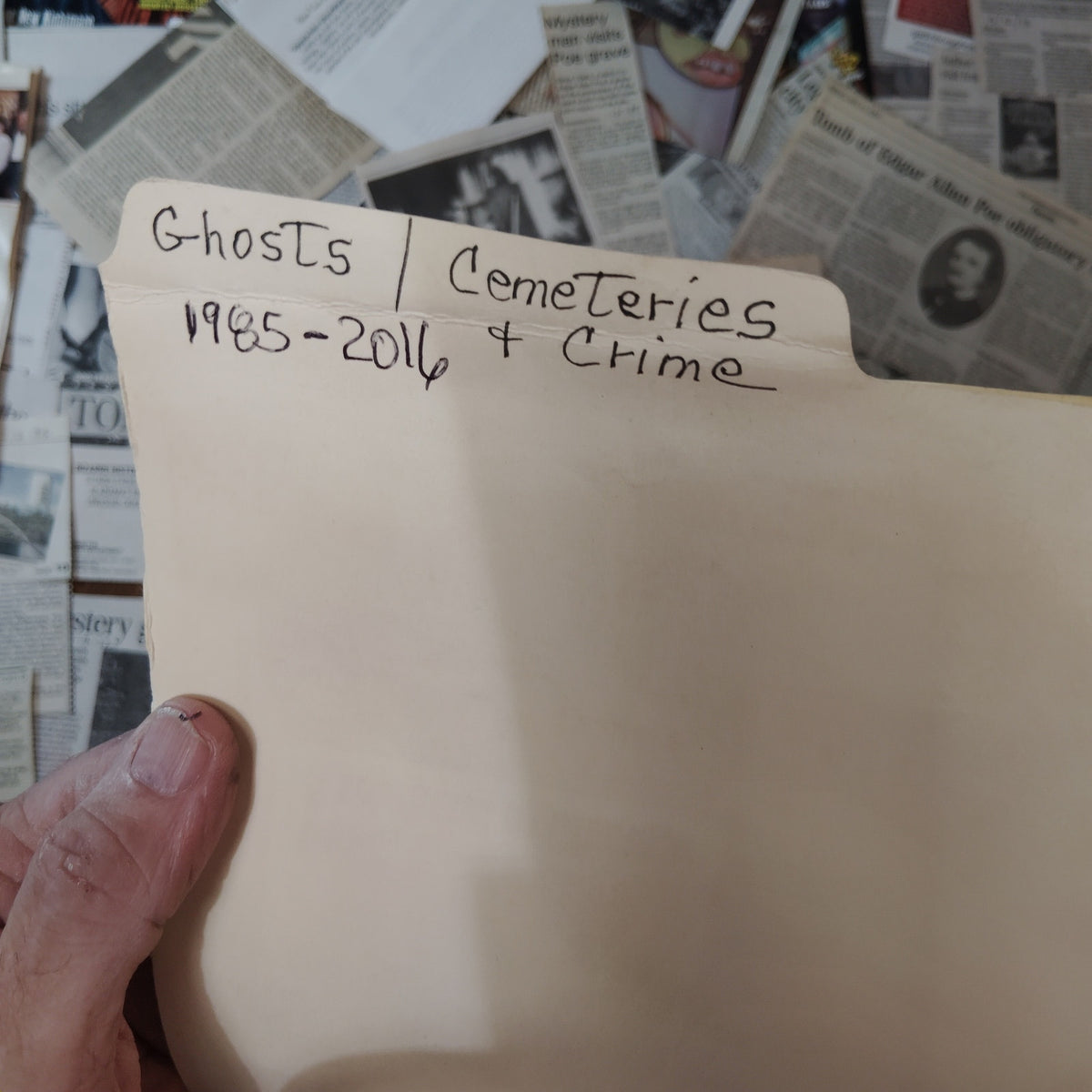 Collected Ghost & True Crime Ephemera - Cemeteries & Hauntings - 2 LBS Clippings
