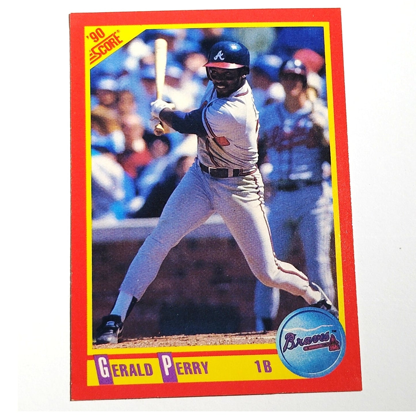 1990 Score Gerald Perry #249 Atlanta Braves First Baseman MLB Baseball EX