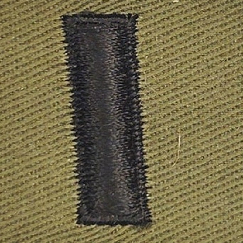 Army Warrant Officer 1 WO1 Rank Patch Black Bar on ODG – Sew‑On 2‑1/2" × 2‑3/8"